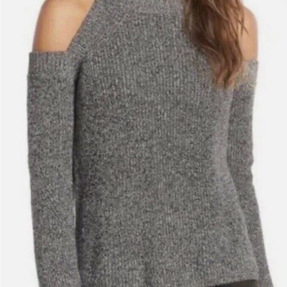Rag & Bone Women’s Dana Cold Shoulder Cotton Knit Sweater, Size XS, Maried Gray.